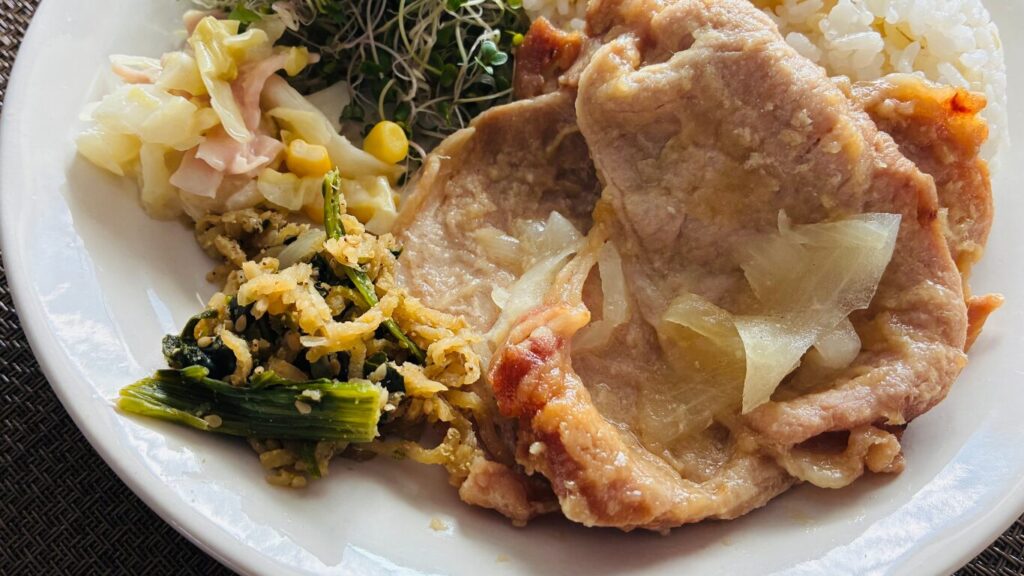 豚の生姜焼きアップ